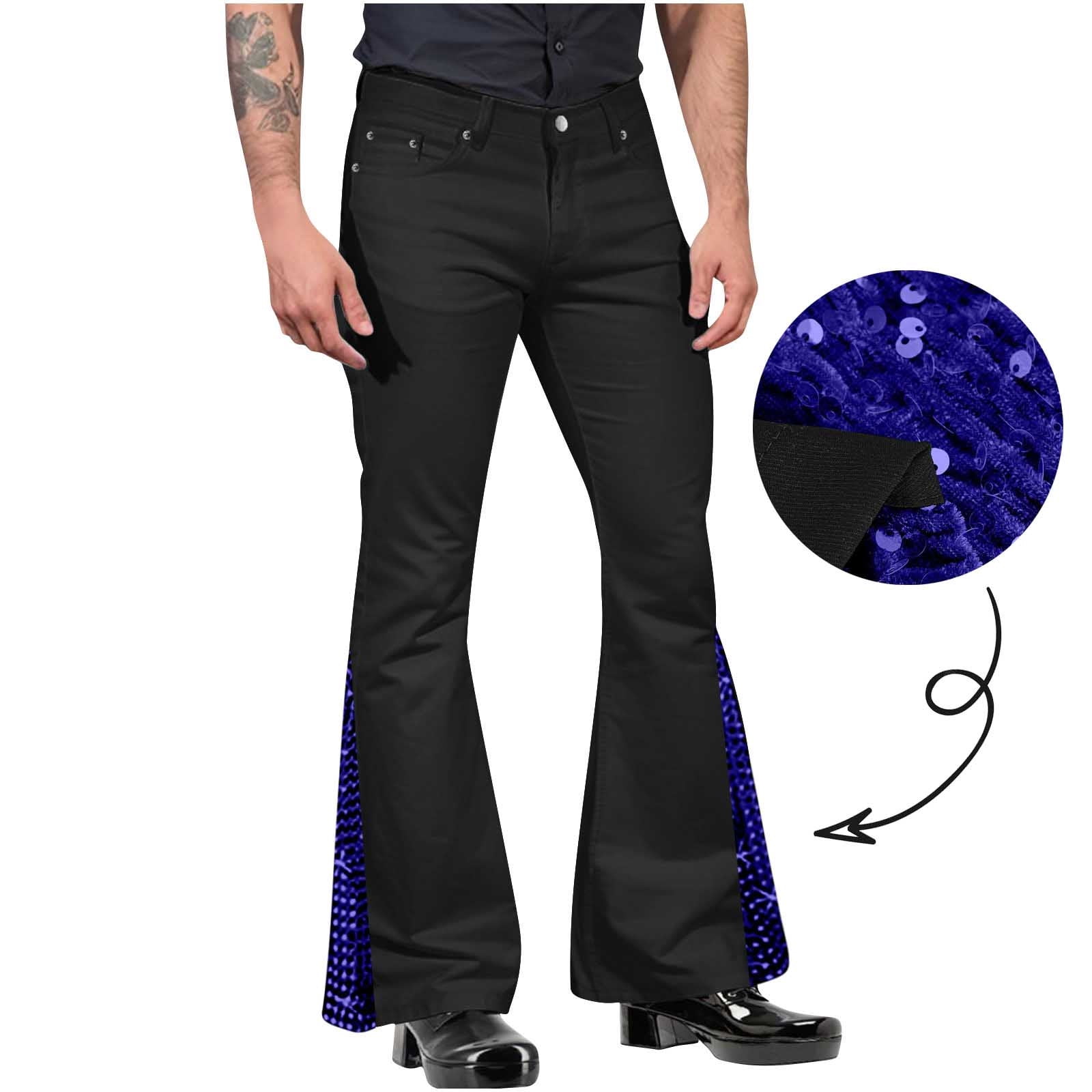 Stage Party Pants Trousers Flat Front Regular Rise Slacks - White main image 1