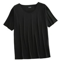 APEXFWDT Men's Soft T-Shirt Ice Silk Crew Neck Casual Lounge Tee Short Sleeve Pajama Sleep Shirt (Available in Big & Tall)