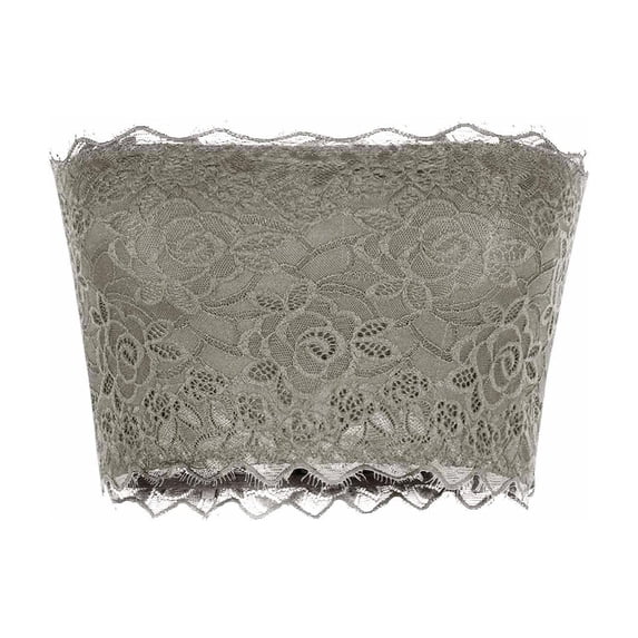 APEXFWDT Floral Lace Bralette Bandeau Bra for Women Girl Strapless Tube Top Stretchy Chest Wrap Wireless Bras