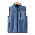 thumbnail image 1 of APEXFWDT Girls' Boys Sherpa Fleece Vest Outwear Lightweight Full Zip Sleeveless Cute Jacket with Pockets Baby Winter Warm Outerwear 4-18 Years, 1 of 3