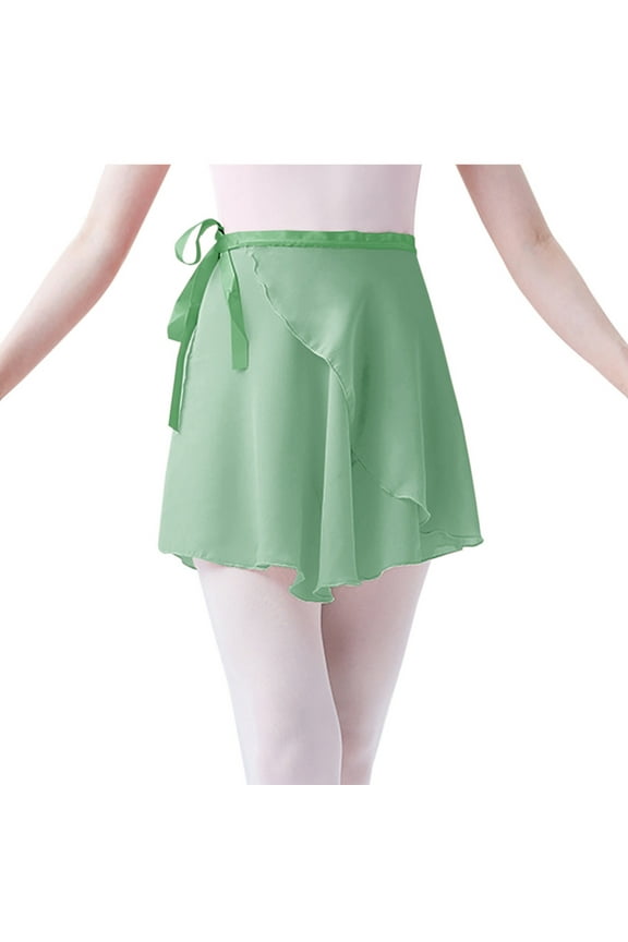 Girls Women Ballet Skirt Dance Wrap Skirt Sheer Chiffon Dance Over Scarf for Leotards
