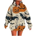 thumbnail image 1 of APEXFWDT Halloween Hoodie for Women Halloween Graphic Oversized Sweatshirt Long Sleeve Novelty Pullover Top, 1 of 5