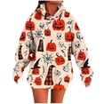 thumbnail image 1 of APEXFWDT Halloween Hoodie for Women Halloween Graphic Oversized Sweatshirt Long Sleeve Novelty Pullover Top, 1 of 5