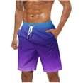 thumbnail image 1 of APEXFWDT Hawaiian Big and Tall Men's Summer Beach Shorts Swim Trunks Sports Running Bathing Suits Graphic Swimming Board Shorts with Pockets, 1 of 5