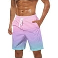 thumbnail image 1 of APEXFWDT Hawaiian Big and Tall Men's Summer Beach Shorts Swim Trunks Sports Running Bathing Suits Graphic Swimming Board Shorts with Pockets, 1 of 5