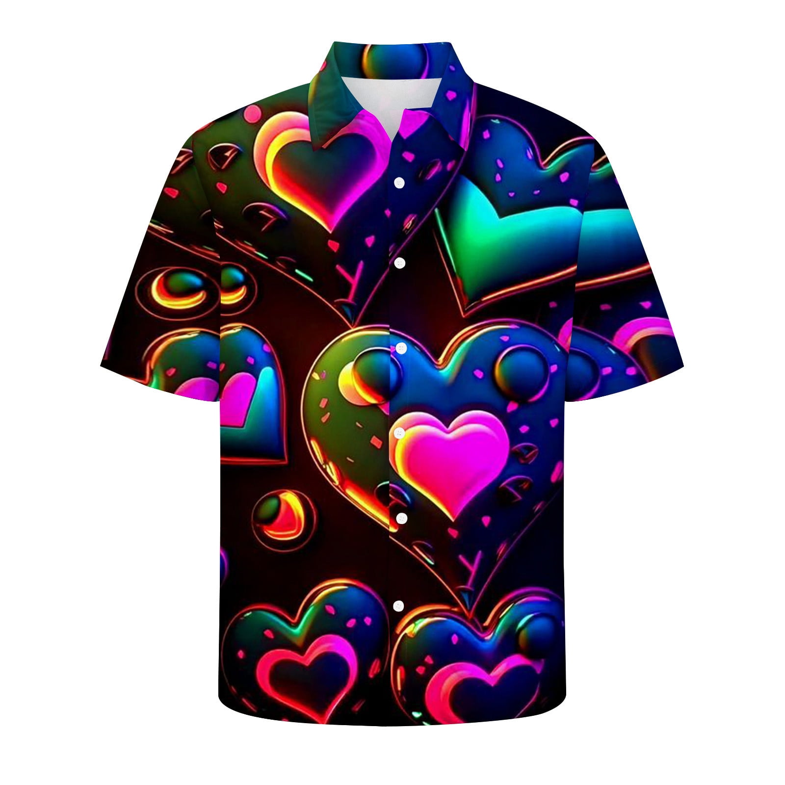 APEXFWDT Hawaiian Shirt for Men Big and Tall Colorful Beach Shirts