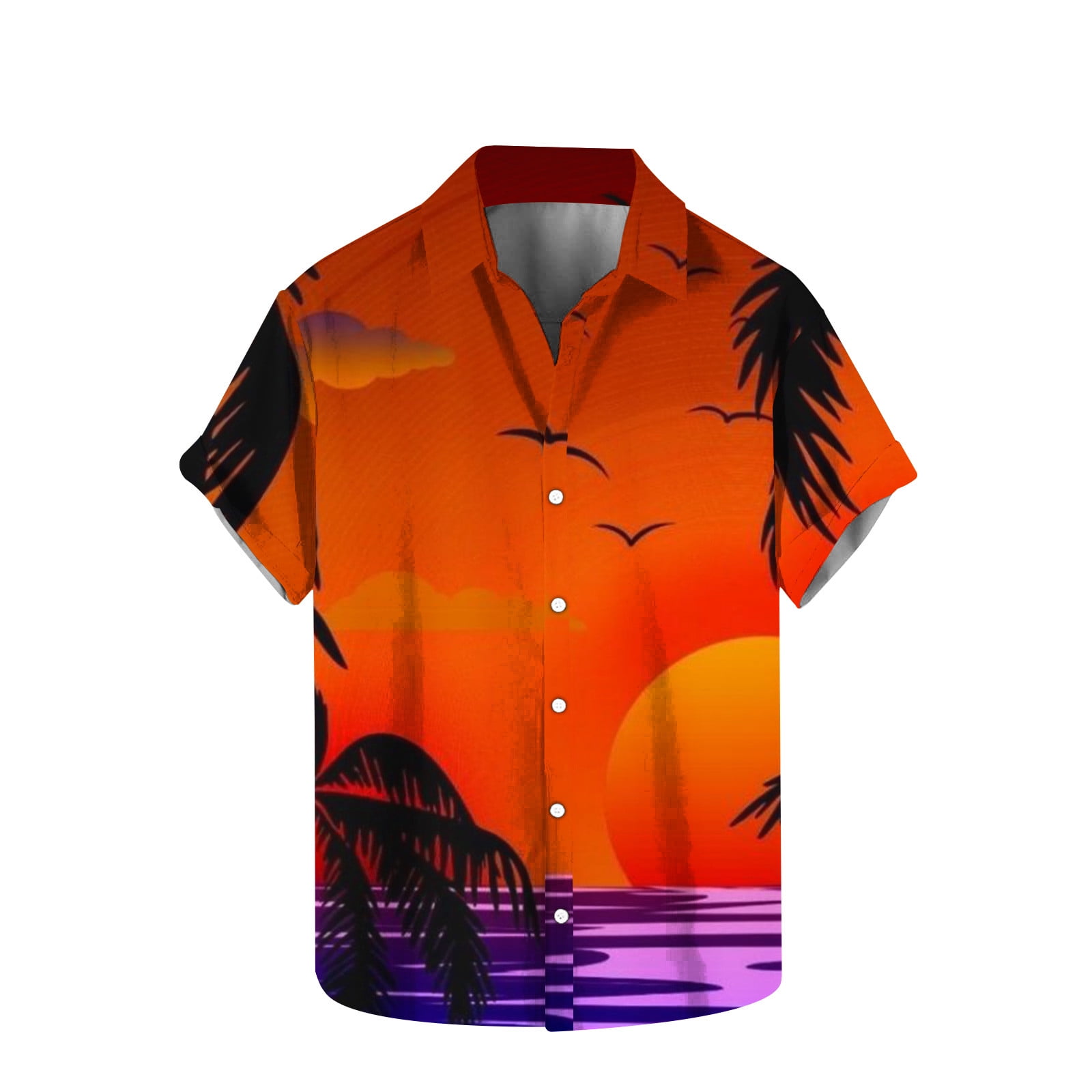 DIYKST Custom Face Hawaiian Shirt For Men - Personalized Tropical Button Down Short Sleeve