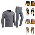 thumbnail image 1 of APEXFWDT Heated Thermal Underwear Set Men Big and Tall Electric Heated Shirt Pants Winter Outdoor Sports Underwear with 28 Heating Zones, 1 of 9