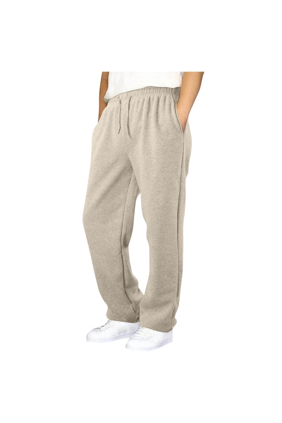 Kid Boys' Light Fleece Sweatpants Tween Drawstring Straight-Leg Jogger Pants with Pockets (4-15 Years)