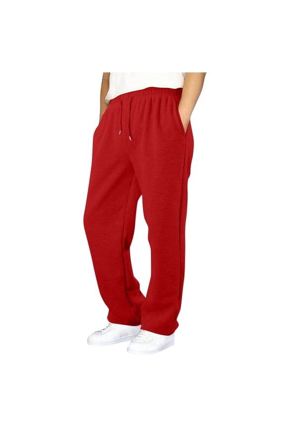 Kid Boys' Light Fleece Sweatpants Tween Drawstring Straight-Leg Jogger Pants with Pockets (4-15 Years)