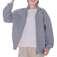 thumbnail image 1 of BFHHYA Kid Tween Girls Boys Zip-Up Sweatshirt Jacket Long Sleeve Stand Collar Casual Athletic Jacket for Fall/Winter (4-16 Years), 1 of 2