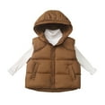 thumbnail image 1 of BFHHYA Kid Tween Puffer Hooded Vest Girls Boys Zip-Up Lightweight Sleeveless Winter Coat Warm Vest Outerwear with Pockets (5-15 Years), 1 of 5