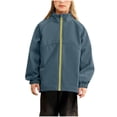 thumbnail image 1 of BFHHYA Kid Tween Softshell Jacket Windproof Waterproof Outdoor Jacket Girls Boys Stand Collar Jacket for Hiking (4-16 Years), 1 of 5