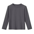 thumbnail image 1 of BFHHYA Kids (2-13 Years) Unisex Crew Neck Long Sleeve T-Shirt Girls Boys Solid Color Comfortable Casual Undershirt Versatile Layering Piece, 1 of 6