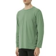 thumbnail image 1 of APEXFWDT Lightweight Long Sleeve Shirts for Men Moisture Wicking Quick Dry Shirt Crewneck Workout Running Basic Tee Tops M,Green, 1 of 4