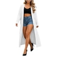 thumbnail image 1 of APEXFWDT Long Ribbed Cardigan Women Open Front Long Sleeve Maxi Duster Knit Sweater with Pockets, 1 of 8