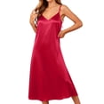 thumbnail image 1 of APEXFWDT Long Satin Nightgowns for Women Soft Full Slip Sleep Dress V Neck Chemise Nightie Spaghetti Strap Nightdress, 1 of 8