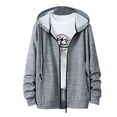thumbnail image 1 of APEXFWDT Men Hooded Shirts Jacket Big and Tall Casual Full Zip Long Sleeve Jacket Loose Lightweight Sweatshirts Hoodies with Pockets, 1 of 5
