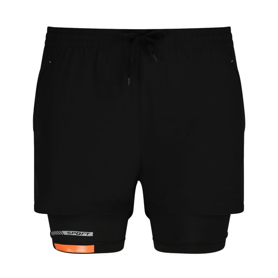 APEXFWDT Men’s 2 in 1 Running Shorts Gym Athletic Workout Shorts for Men with Phone Pockets Casual Active Shorts,Big and Tall