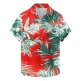thumbnail image 1 of APEXFWDT Men's Aloha Hawaiian Shirt for Summer - Tropical Leaf Print Big and Tall Short Sleeve Button Down Shirt, Comfortable for All - Day Wear S-5XL, 1 of 5