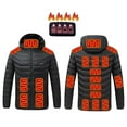 thumbnail image 1 of APEXFWDT Men's Big & Tall Heated Puffer Jacket 19-Zone USB Charging Warm Coat Zip-Up Hooded Thermal Outerwear, No Powerbank,S,Black, 1 of 9