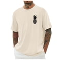 thumbnail image 1 of APEXFWDT Men's Big&Tall Printed Athletic Fitness Top Casual Short Sleeve Workout Tees Crew Neck Sport T-Shirt,XXXXL,Beige, 1 of 6