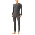 thumbnail image 1 of APEXFWDT Men's Big & Tall Thermal Underwear Set L-5XL,Crew Neck Long Sleeve Top & Pants Stretch Fit Fall Winter Base Layer,XXL,Dark Gray, 1 of 6