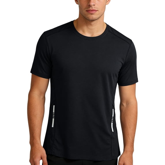 APEXFWDT Men's Big&Tall Workout Shirts Short Sleeve Athletic Gym T-Shirts,6XL,Black