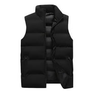 APEXFWDT Men's Big and Tall Puffer Vest Winter Outdoor Zipper Sleeveless Warm Puffey Jacket Lightweight Padded Vest Outerwear Size M To 5XL