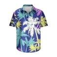 thumbnail image 1 of APEXFWDT Men's Big and Tall Striped Shirts Casual Short Sleeve Button Down Hawaiian Shirts Tops Summer Holiday Beach Shirt, 1 of 4