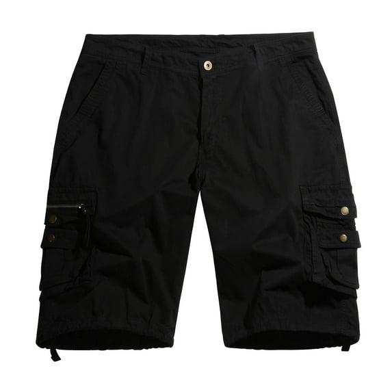 APEXFWDT Men's Cargo Shorts Casual Big and Tall Outdoor Multi Pocket Sport Short Pants for Men Cotton Blend Drawstring Classic Fit Cargo Shorts M-5X