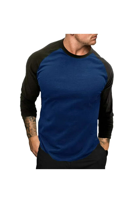 APEXFWDT Men's Classic Baseball Active T-Shirt Casual Vintage Long Sleeve Raglan Shirts Crewneck Raglan Fit Athletic Shirts