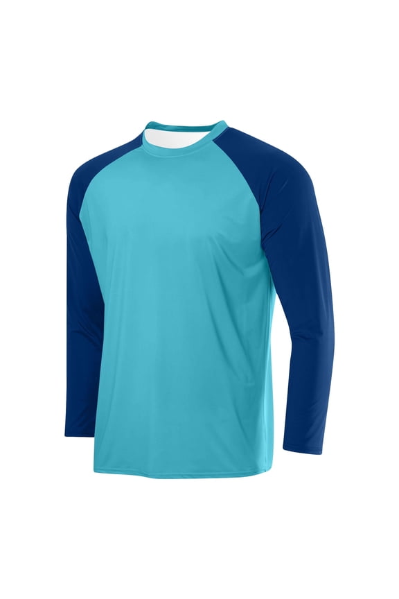 APEXFWDT Men's Color Block Raglan Sleeve T Shirt Mesh Crew Neck Athletic Casual Long Sleeve Baseball Tee Shirt,L,Gold