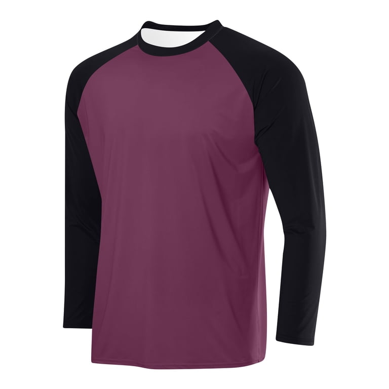 APEXFWDT Men's Color Block Raglan Sleeve T Shirt Mesh Crew Neck