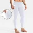 thumbnail image 1 of APEXFWDT Men's Compression Pants Pockets Gym Leggings Baselayer Running Tights for Men Sports Workout Basketball Athletic Cycling Pants S,White, 1 of 4