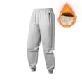 thumbnail image 1 of APEXFWDT Men's Fleece-Lined Jogger Pants Elastic Waist Drawstring Cuffed Sweatpants Warm Casual Active Pants with Zip Pockets,XXL,Gray, 1 of 5