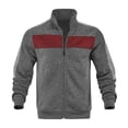 thumbnail image 1 of APEXFWDT Men's Full Zip Jacket Lightweight Stand Collar Active Track Jacket Long Sleeve Windproof Casual Sweatshirt Coats with Pockets, 1 of 9