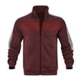 thumbnail image 1 of APEXFWDT Men's Full Zip Jacket Lightweight Stand Collar Active Track Jacket Long Sleeve Windproof Casual Sweatshirt Coats with Pockets, 1 of 9
