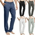 thumbnail image 1 of APEXFWDT Men's Golf Pants Classic Fit Flat Front Work Dress Pants Stretch Casual Relaxed Fit Lightweight Pants with Pockets,S,White, 1 of 6