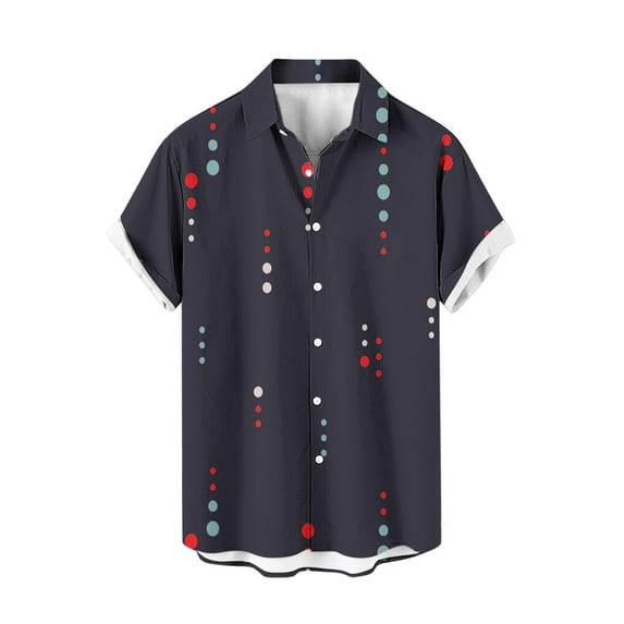 APEXFWDT Men's Hawaiian Shirt Tropical Aloha Shirts Short Sleeve Beach Holiday Shirt Casual Cuban Shirts