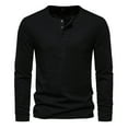 thumbnail image 1 of APEXFWDT Men's Henley Shirts Casual Long Sleeve Lightweight Button T-Shirts Men Slim Fit Active Sports Basic Top Shirts, 1 of 5