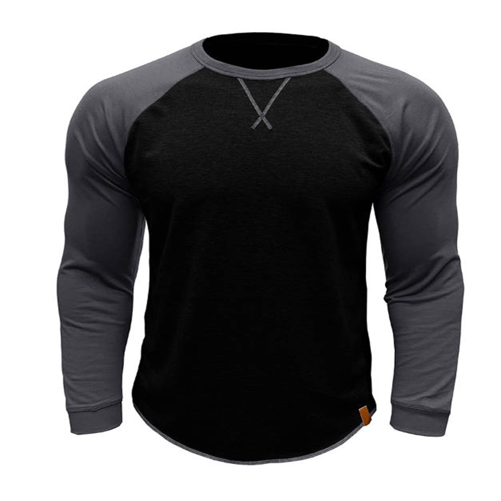 APEXFWDT Men's Long Raglan Sleeve Baseball T Shirts Casual Slim Fit