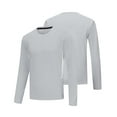 thumbnail image 1 of APEXFWDT Men's Long Sleeve Running T-Shirt Stretchy Breathable Gym Top Crew Neck Moisture-Wicking Athletic Wear,L,Gray, 1 of 6