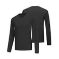 thumbnail image 1 of APEXFWDT Men's Long Sleeve Running T-Shirt Stretchy Breathable Gym Top Crew Neck Moisture-Wicking Athletic Wear,XL,Black, 1 of 6