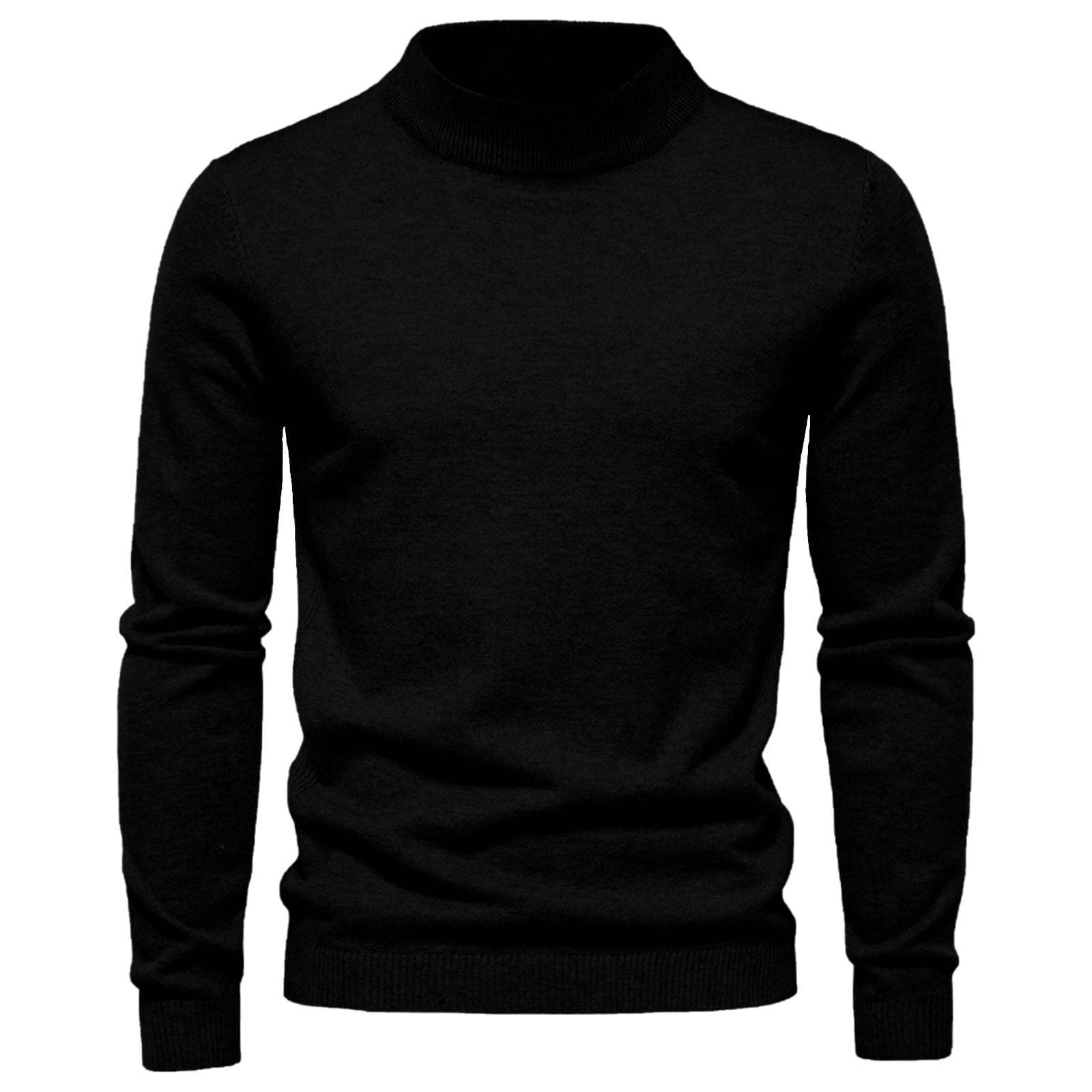 🔥New Year Promotion🔥Men‘s Checkered Printed Mock Neck Thickened Pullover Sweater