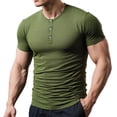thumbnail image 1 of APEXFWDT Men's Muscle Fit Workout Shirts Short Sleeve Basic Athletic T-Shirts,L,Army Green, 1 of 8