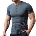 thumbnail image 1 of APEXFWDT Men's Muscle Fit Workout Shirts Short Sleeve Basic Athletic T-Shirts,L,Gray, 1 of 8