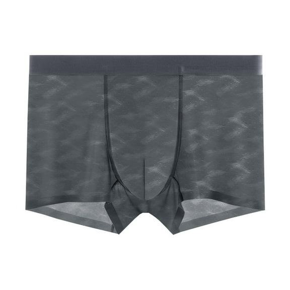 APEXFWDT Men's Plus Size Breathable Boxers (L-4XL) - Ultra Soft Ice Silk Cooling Trunks Temperature Regulating