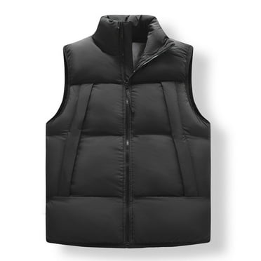 APEXFWDT Men's Puffer Vest Zipper Sleeveless Jacket Stand Collar Winter Outerwear Windproof Lightweight Warm Vests with Pockets Insulated Vest, S-5XL