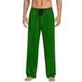 thumbnail image 1 of APEXFWDT Men's Sleep Pants - Drawstring Elastic Waist Straight-Leg Lounge Pants with Pockets, Comfortable Nightwear, 1 of 5